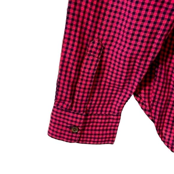 Old Navy pink and black check button up shirt size S - Picture 7 of 12